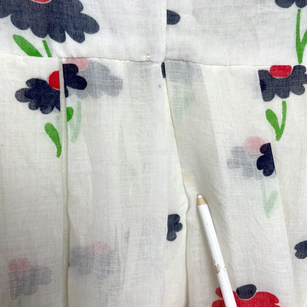 Vintage 70s Floral Maxi Dress Medium Sheer Retro Boho Romantic Statement - Picture 8 of 13